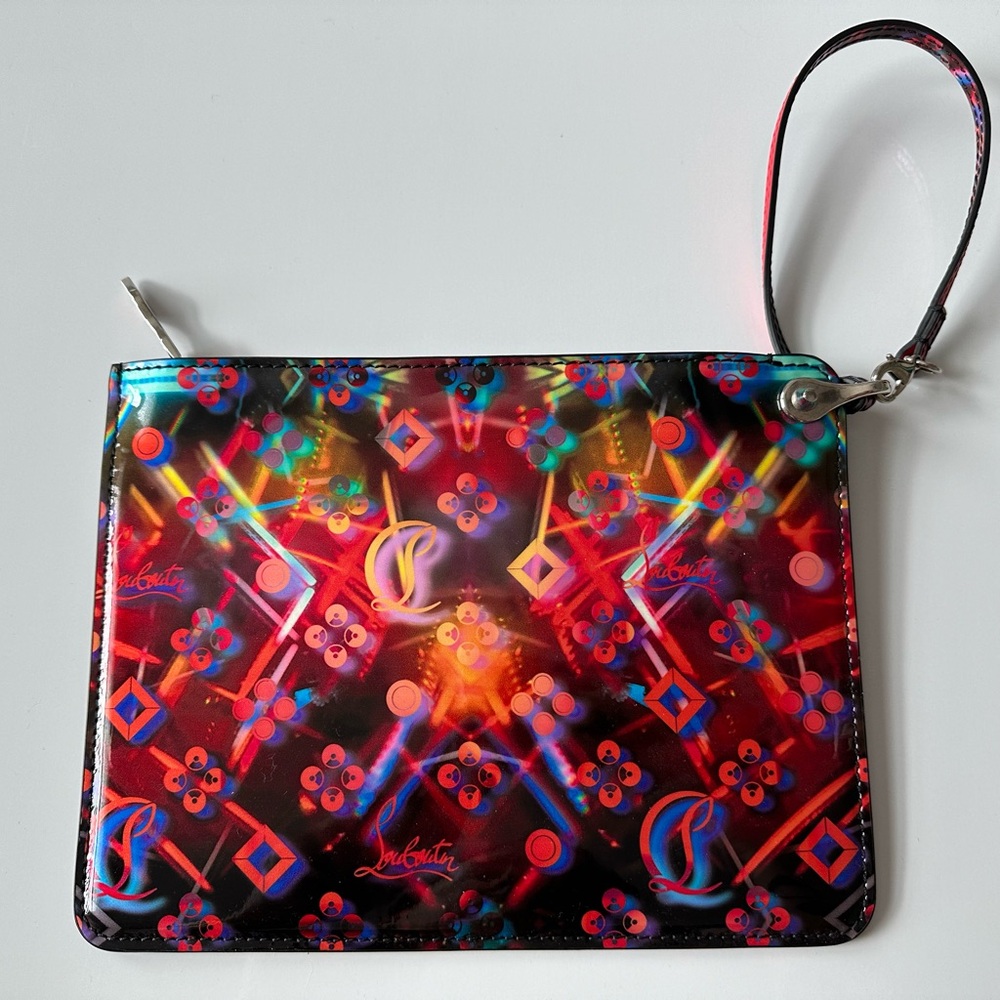 Christian Louboutinthesky Discolaser Patent Leather Wristlet